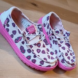 Hey Dude Wendy Heart Print Slip-on Shoes